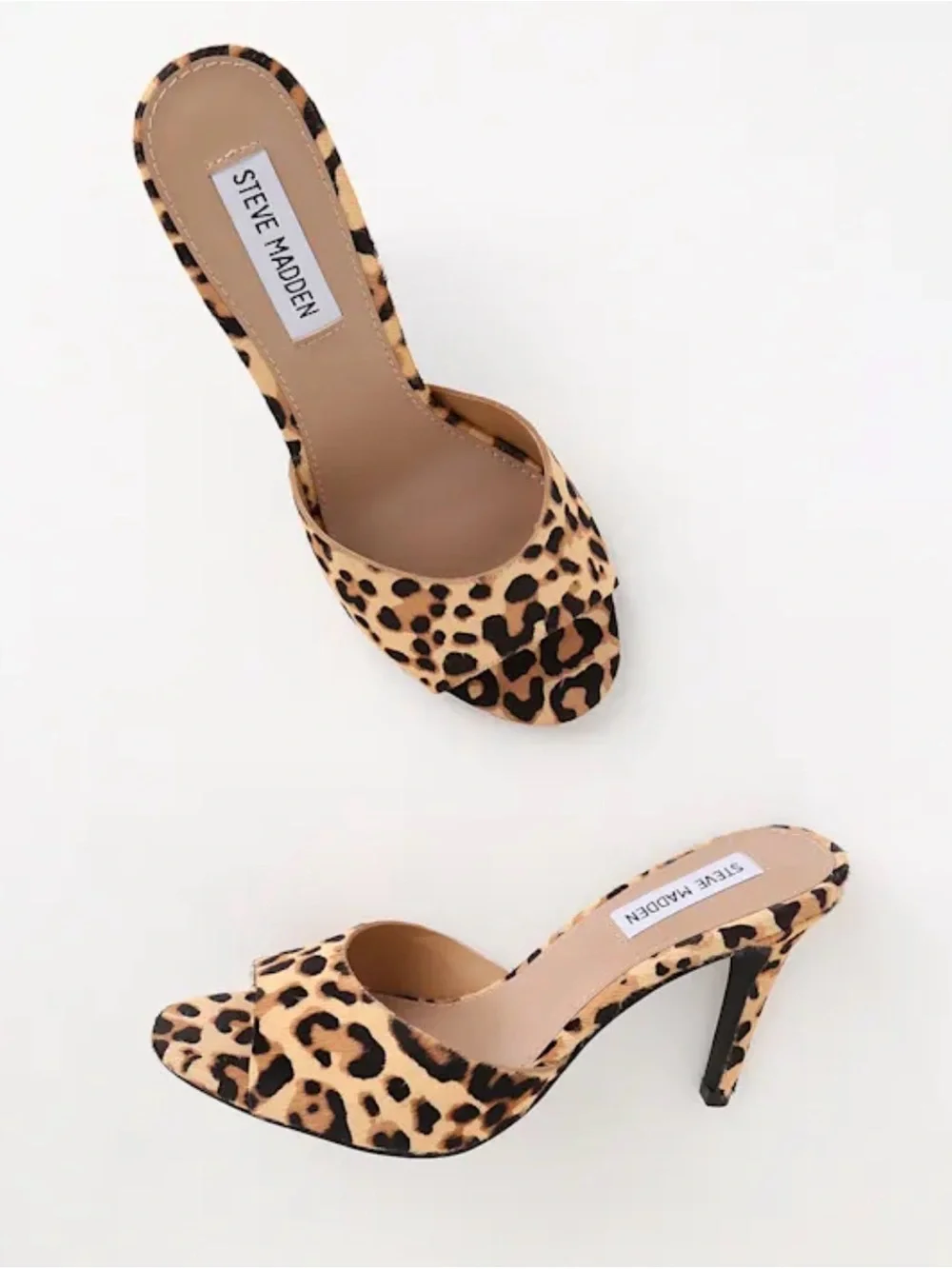 Steve Madden Stiletto Sandals Leopard-print Cow Hair Sz 8 NWOT